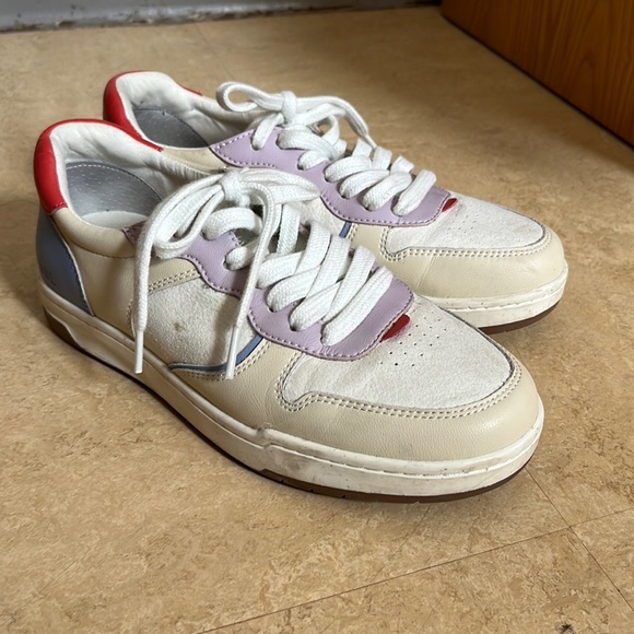 Court Sneakers in Colorblock Leather and Nubuck - Picture 1 of 4
